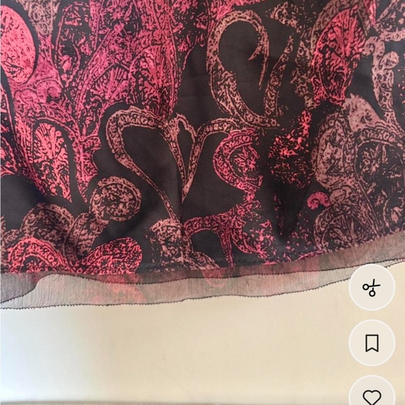 Vintage Elie Tahari Silk Black and Pink Women's Top - Picture 3 of 6